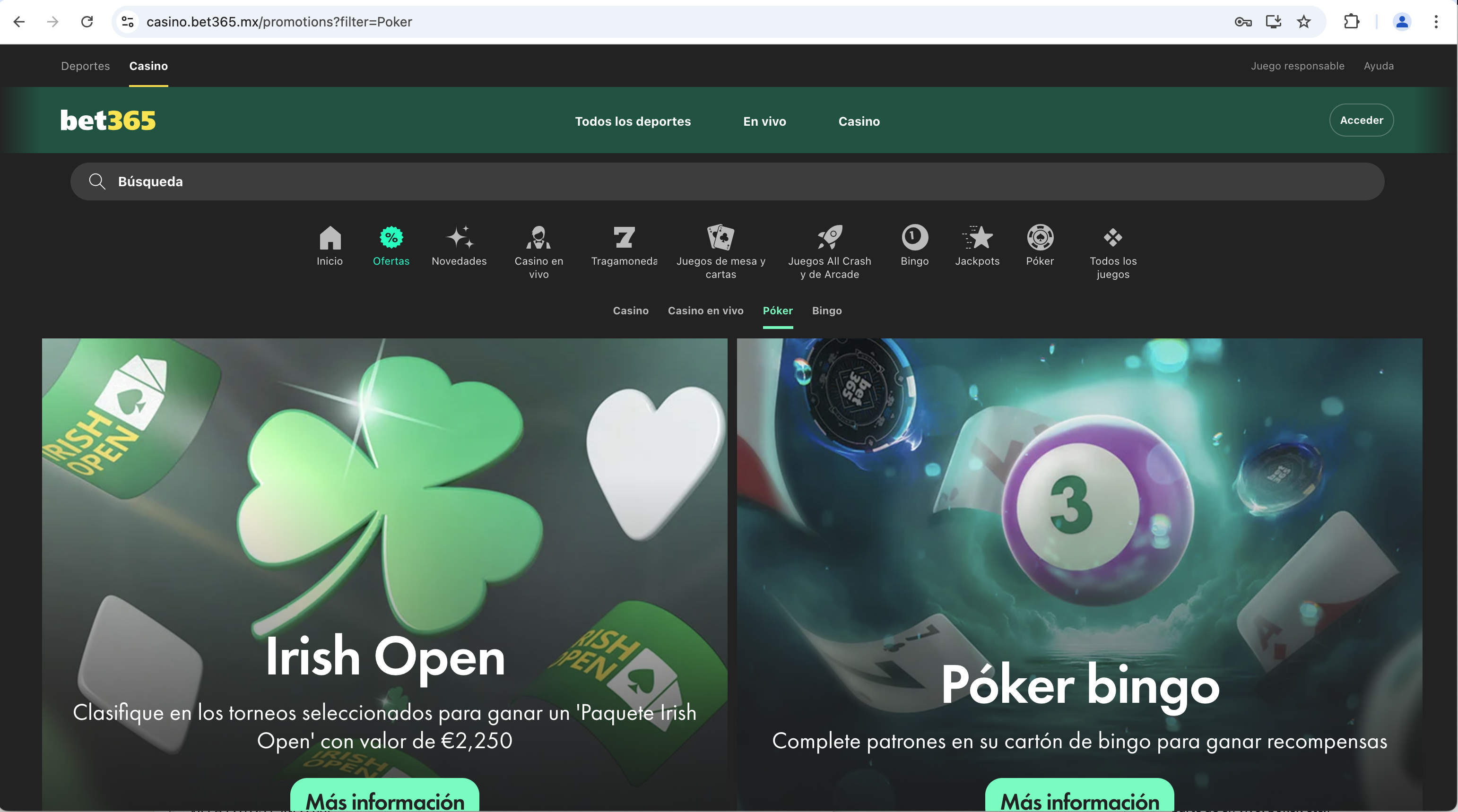 nuevas ofertas casino bet365