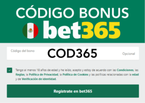codigo de bono bet365
